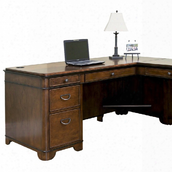 Martin Furniture Kensington Desk For Right Hand Facing Return In Warm Fruitwood