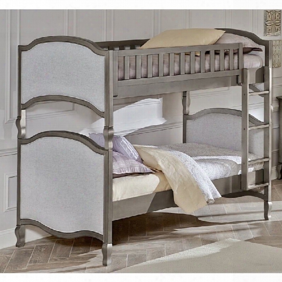 Ne Kids Kensington Victoria Twin Over Twin Bunk Bed In Antique Silver