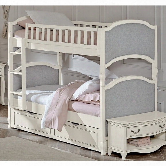 Ne Kids Kensington Victoria Twin Over Twin Bunk With Trundle In White