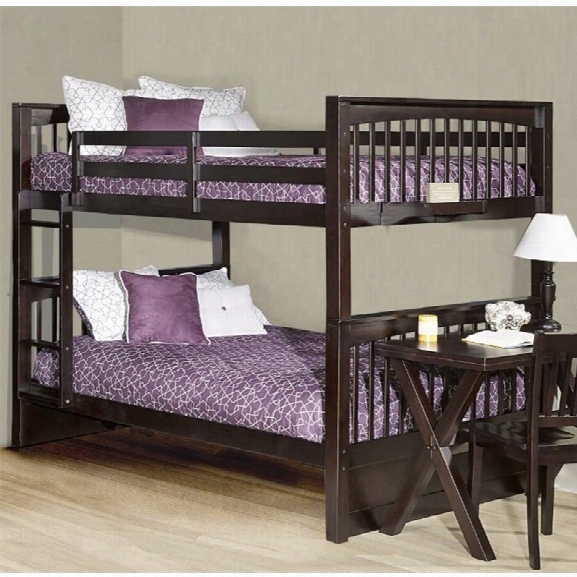 Ne Kids Pulse Full Over Full Slat Bunk Bed In Chocolate