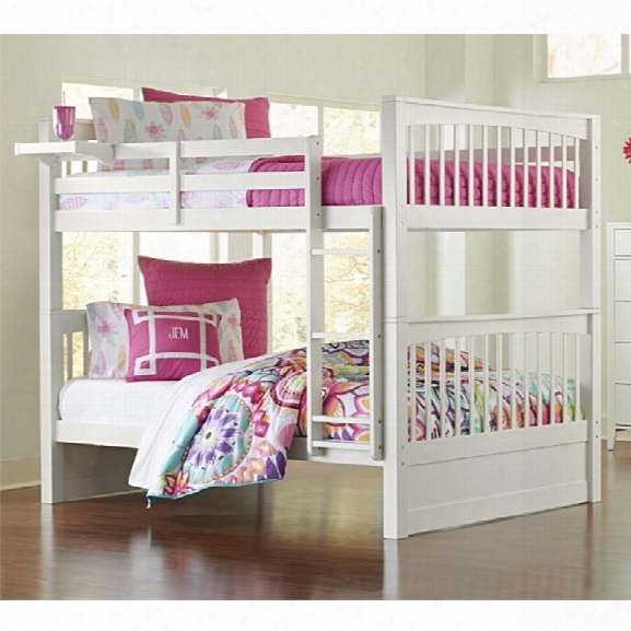 Ne Kids Pulse Full Over Full Slat Bunk Bed In White