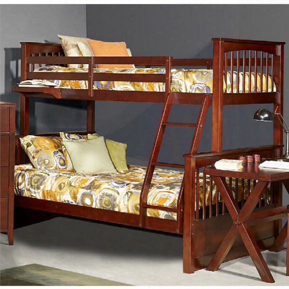 Ne Kids Pulse Twin Over Full Slat Bunk Bed In Cherry