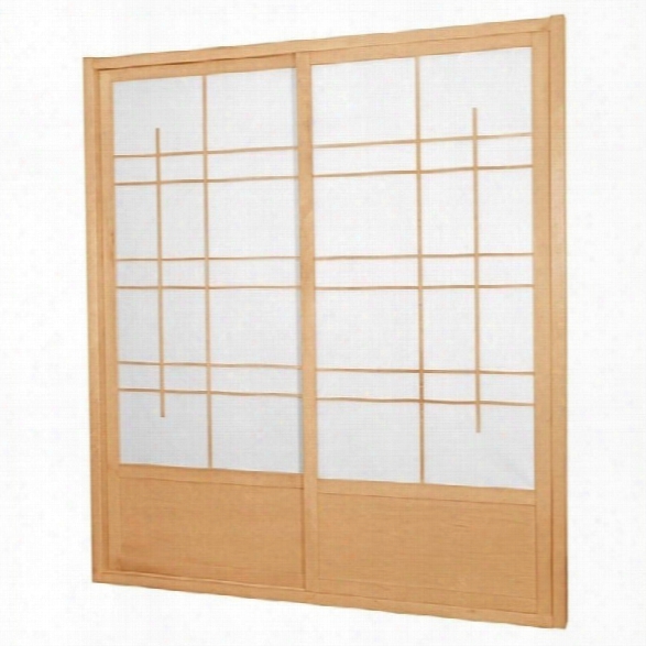 Oriental 7' Eudes Shoji Sliding Door Kit Double Sided In Natural