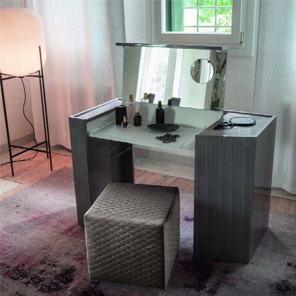 Rossetto Elysee Bedroom Vanity In Glossy Eucalipto