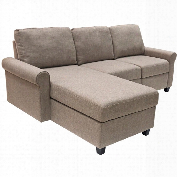 Serta At Home Copenhagen Left Facing Reclining Sectional In Oatmeal