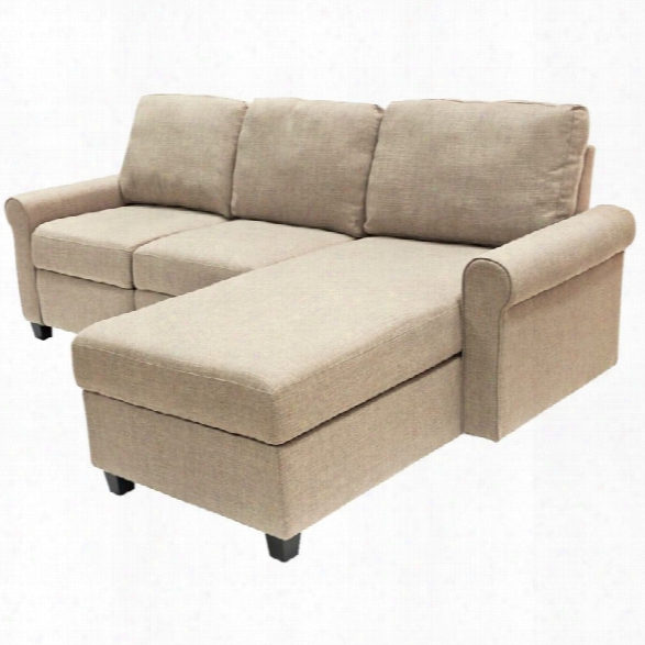 Serta At Home Copenhagen Right Facing Reclining Sectional In Beige