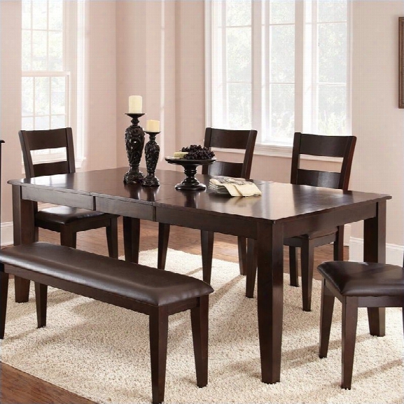 Steve Silver Victoria 5 Piece Dining Room Table Set In Espresso