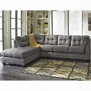 Flash Furniture Microfiber Left Facing Sectional in Charcoal