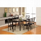 Furniture of America Maxson 7 Piece Dining Set in Black