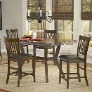 Hillsdale Arbor Hill 5 Piece Counter Height Dining Set in Chestnut