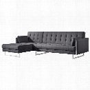 Moe's Palomino Left Facing Sleeper Sectional in Gray