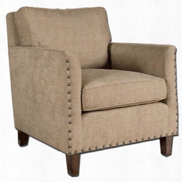 Uttermost Keturah Chenille Fabric Arm Chair In Beige