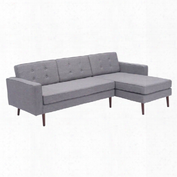 Zuo Puget Right Facing Sectional In Gray