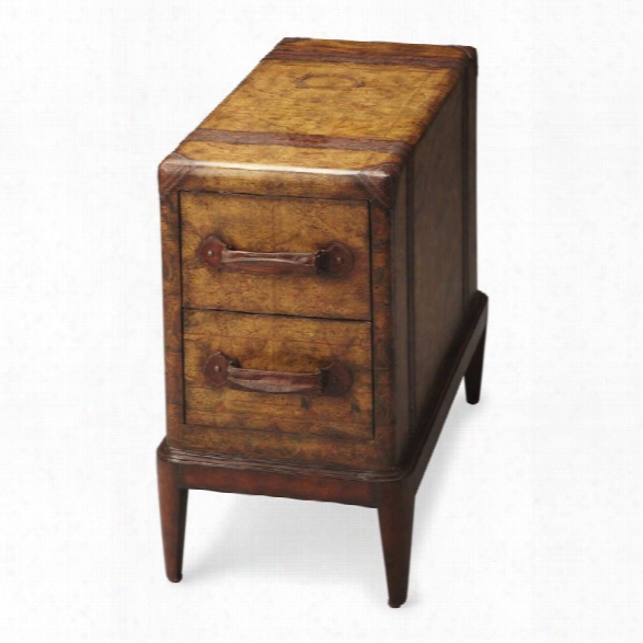 Butler Specialty Heritage Columbus End Table In Old World Map