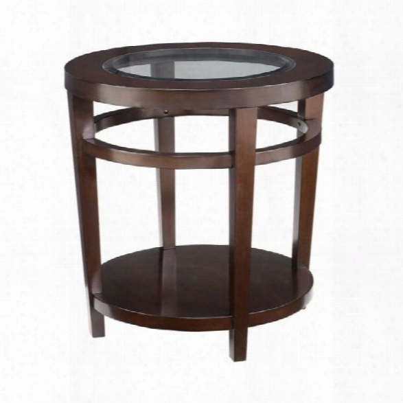 Hammary Urbana Round End Table In Merlot