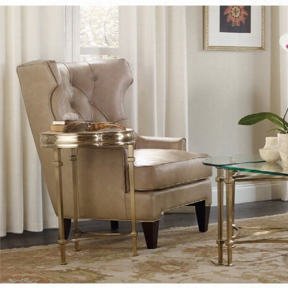 Hooker Furniture Highland Park Chairside Martini Table In Gold