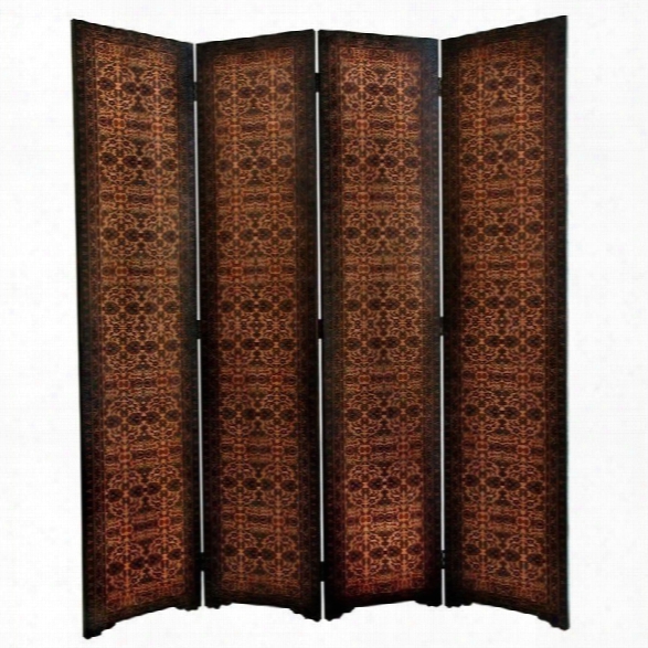 Oriental Furniture 6 ' Tall Olde-worlde European Room Divider In Brown