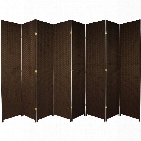 Oriental Furniture 7 ' Tall Room Divider With 8 Panel In Dark Mocha