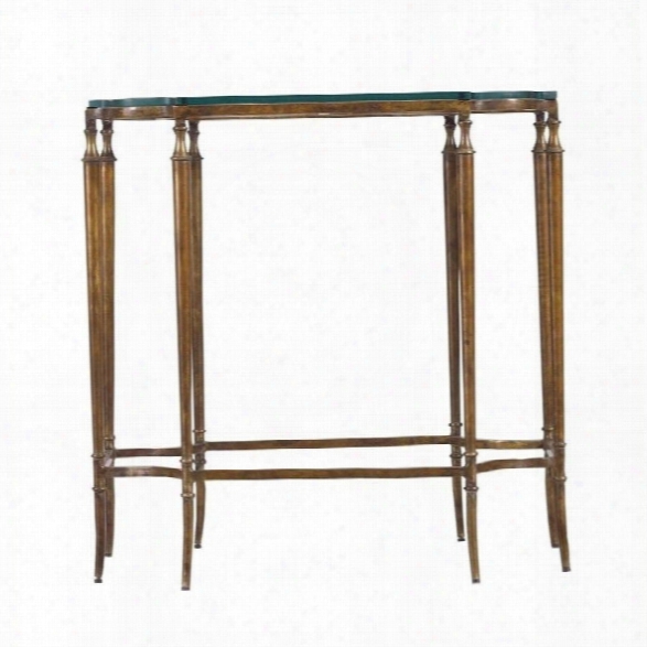 Stanley Arrondissement Soiree Glass Top Side Table In Heirloom Cherry