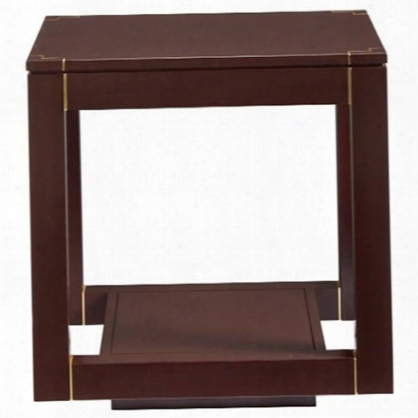 Stanley Furniture Panavista Floating Parsons End Table In Garnet