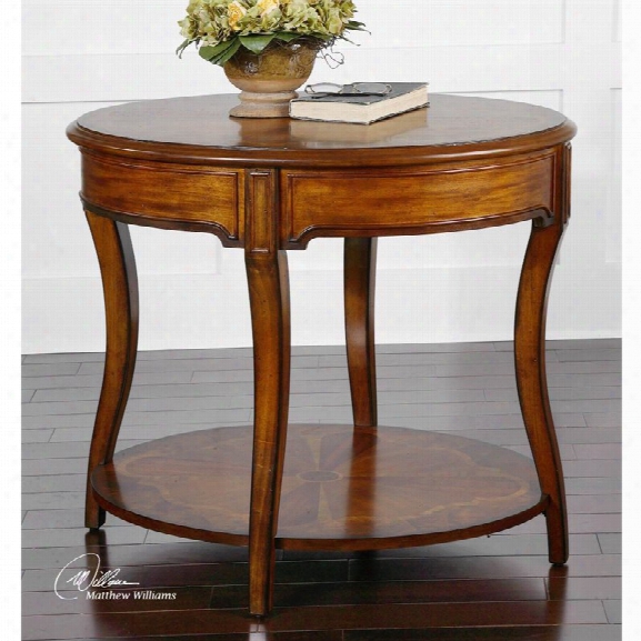 Uttermost Corianne End Table In Hand Rubbed Pecan