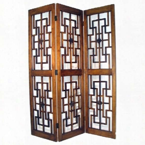 Wayborn Red Chamber Room Divider In Brown