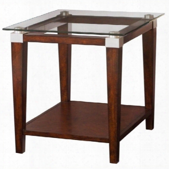 Hammary Solitaire Rectangular End Table In Rich Dark Brown