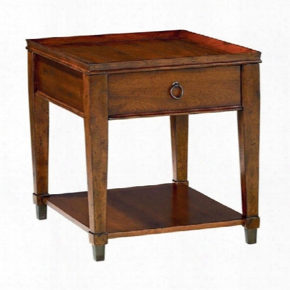 Hammary Sunset Valley Drawer End Table In Rich Mahogany