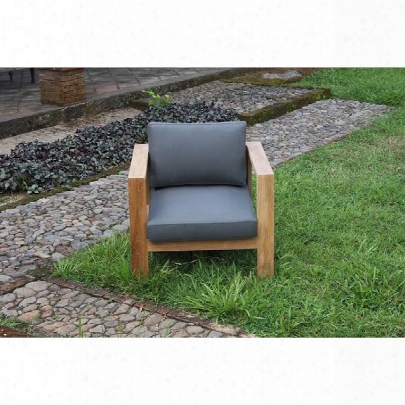 Harmonia Living Ando Patio Chair In Teak-canvas Charcoal