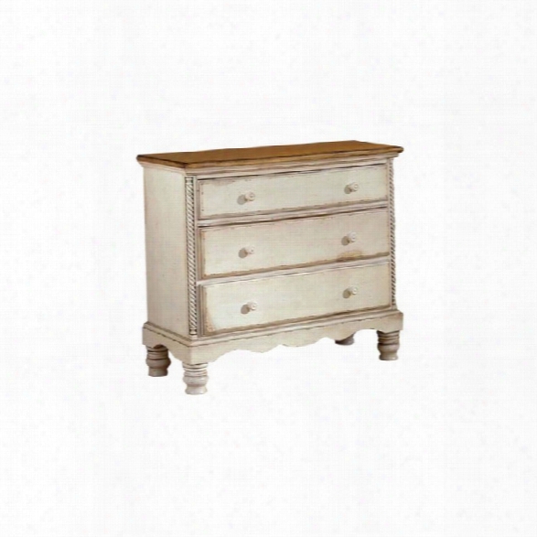 Hillsdale House Wilshire 3 Drawer Bachelor's Chest In Antique White