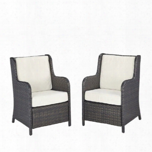 Home Styles Riviera Patio Chair In Deep Brown (set Of 2)