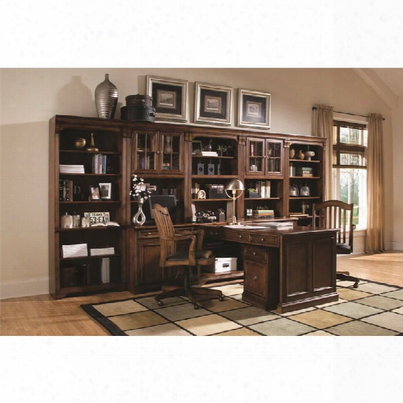 Hooker Furniture Brookhaven Home Office Unit In Clear Cherry