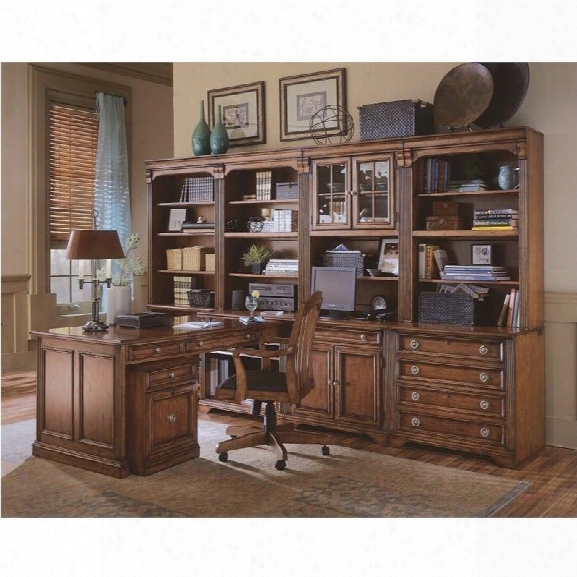 Hooker Furniture Brookhaven Home Office Unit With 2 Open Hutch