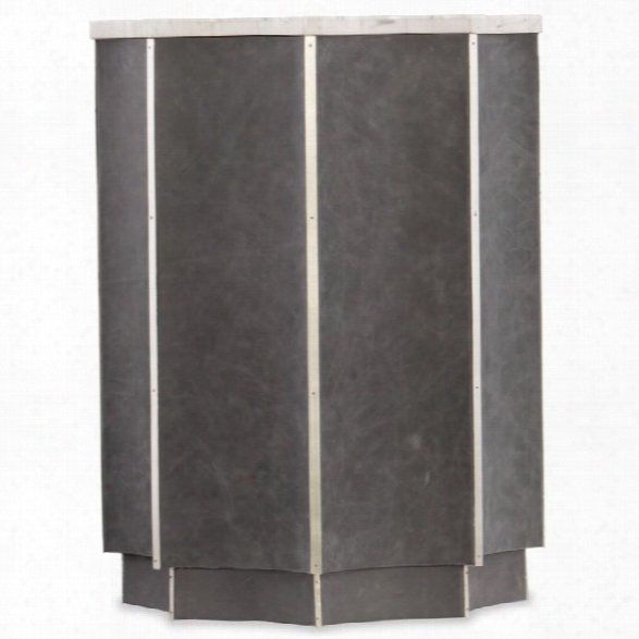 Hooker Furniture Melange Ballard Marble Top End Table In Gray