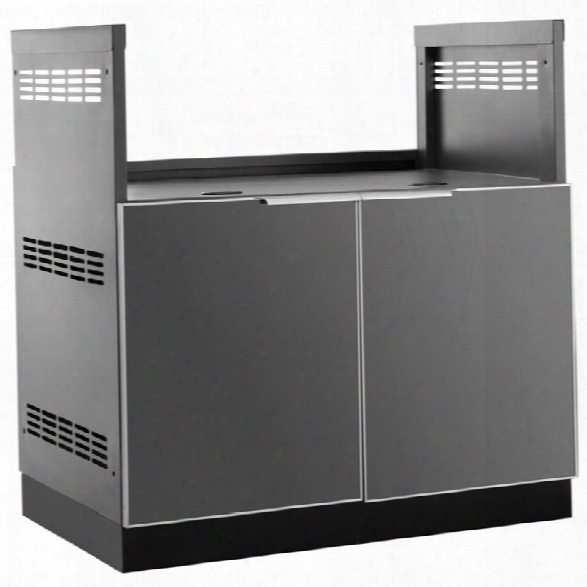 Newage Outdoor Kitchen Insert Grill Cabinet In Aluminum Slate