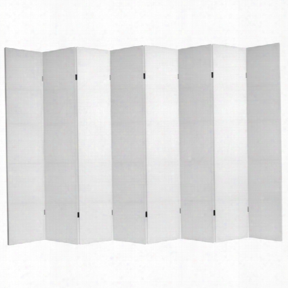 Oriental Do It Yourself 8 Panel Canvas Room Divider In White