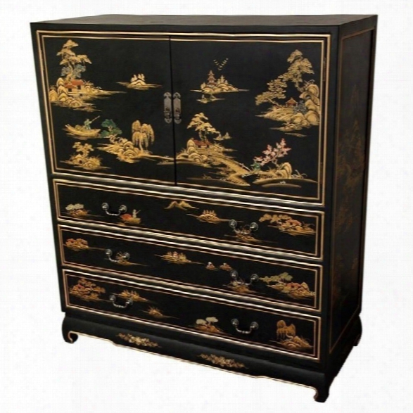 Oriental Furniture Dresser In Black