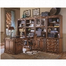 Hooker Furniture Brookhaven Home Office Unit with 2 Open Hutch