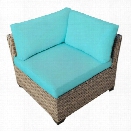 TKC Monterey Outdoor Wicker Corner Chair in Aruba (Set of 2)