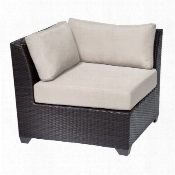 Tkc Barbados Outdoor Wicker Corner Chair  In Beige (set Of 2)