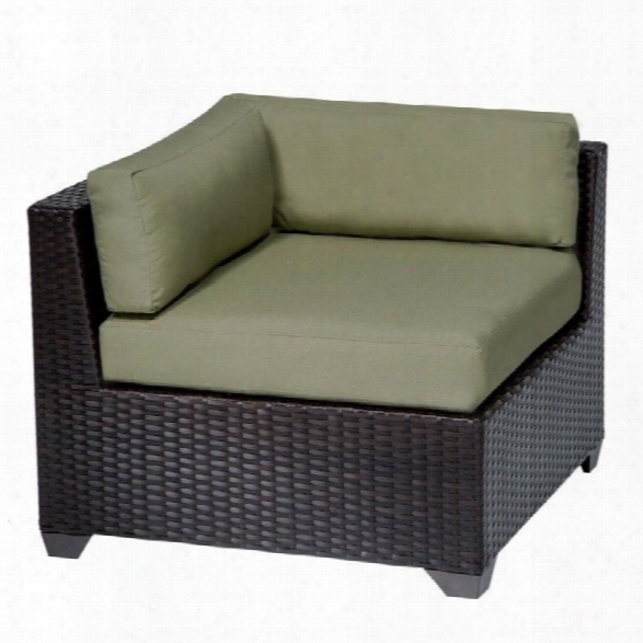 Tkc Belle Outdoor Wicker Corner Chair In Cilantro (set Of 2)