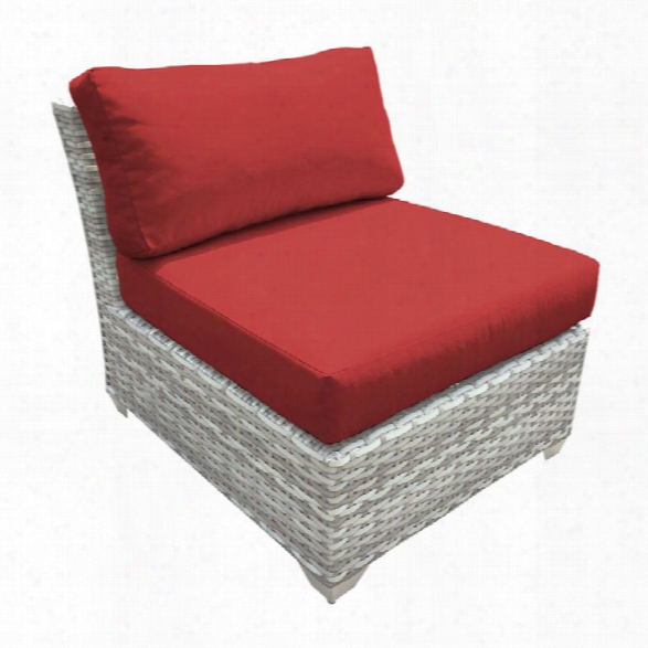 Tkc Fairmont Armless Patio Chair In Red (set Of 2)