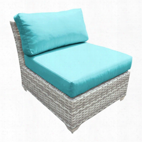 Tkc Fairmont Armless Patio Chair In Turquoise (set Of 2)