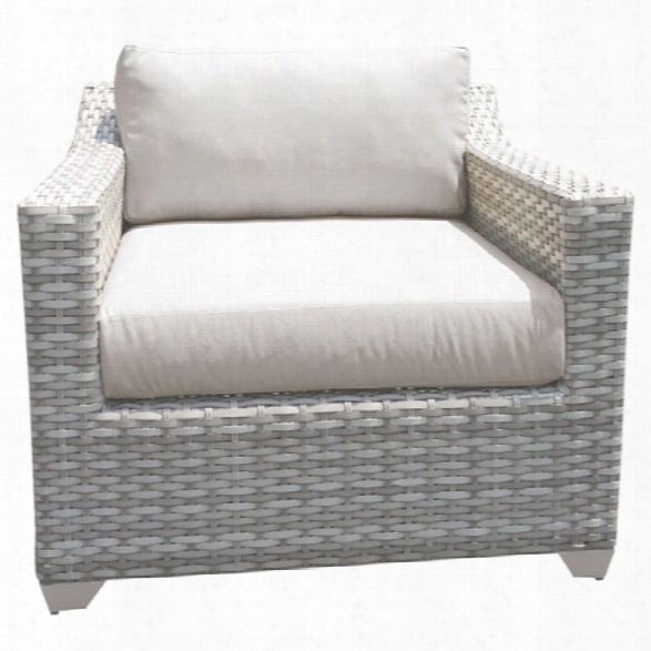 Tkc Fairmont Patio Wicker Club Chair In Beige