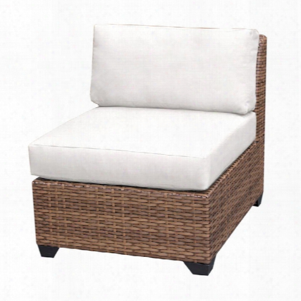 Tkc Laguna Armless Patio Chair In White (set Of 2)