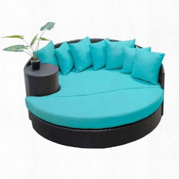 Tkc Newport Outdoor Wicker Circular Daybed In Aruba