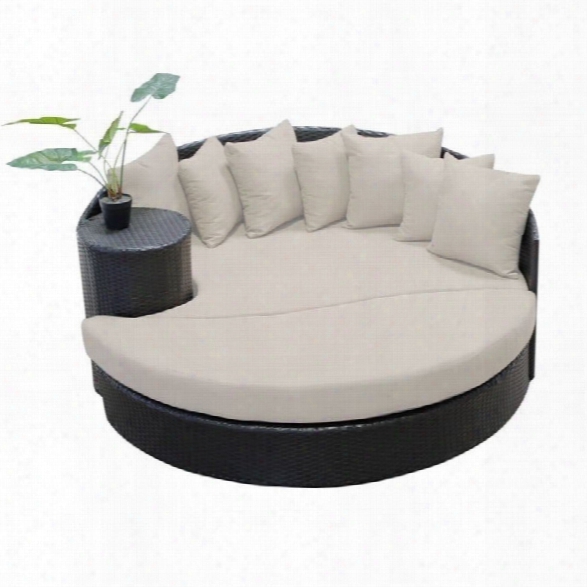 Tkc Newport Outdoor Wicker Circular Daybed In Beige