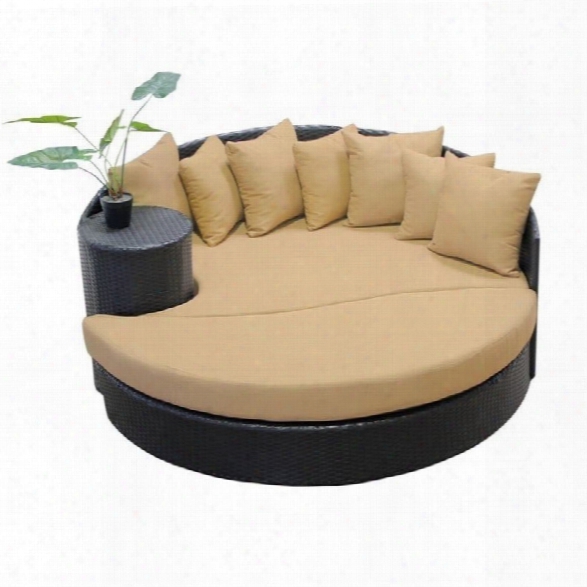 Tkc Newport Outdoor Wicker Circular Daybed In Sesame