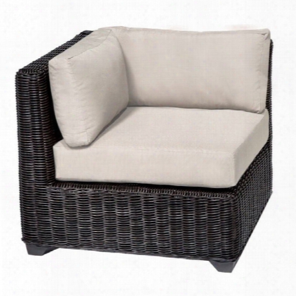 Tkc Venice Outdoor Wicker Corner Chair In Beige (set Of 2)