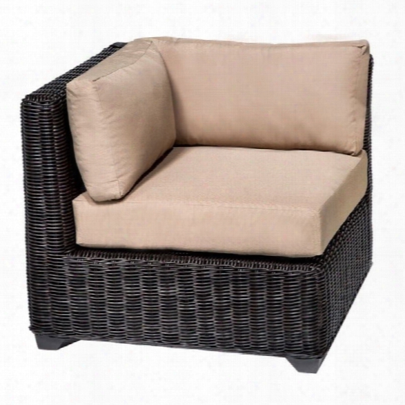 Tkc Venice Outdoor Wicker Corner Chair In Wheat (set Of 2)